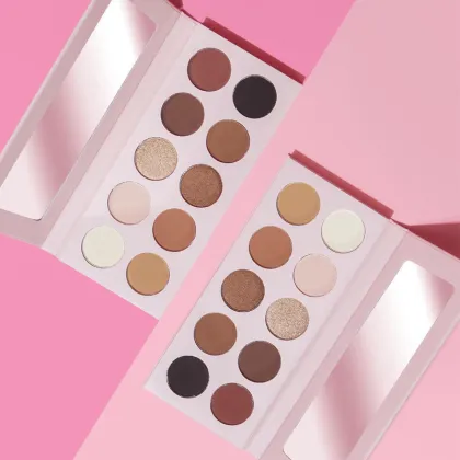 Brown Vegan Pink Eyeshadow Palette - Private Label Nude Matte Eyeshadow Palette