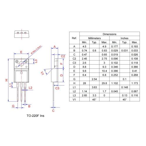 TO-220F BTA216X-600B Triac have good performance at dv/dt and reliability