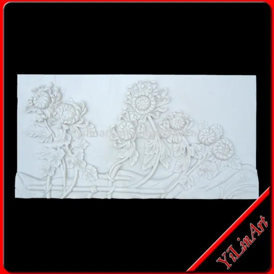 White Marble Stone Angel Wall Relief Statue For Decorative