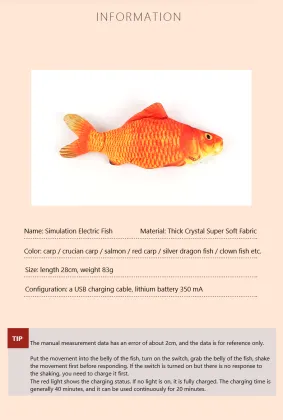 Wholesale electric cat toy fish