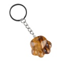 Tiger Eye Cat Claw Keychain Handmade Craved Animal Palm Pendant Key Accessories