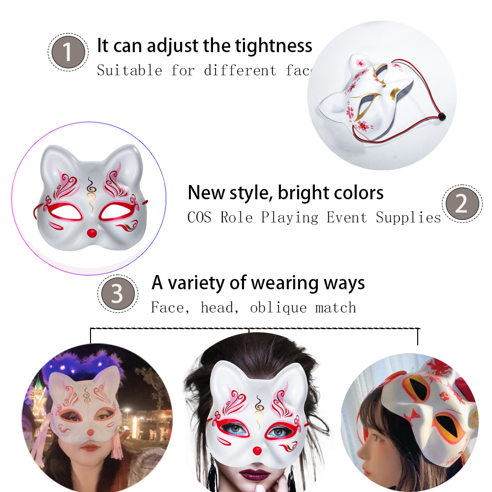 Traditional Kitsune Cat Mask