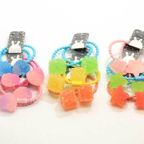 Cravatte per capelli con perline Little Candy Cravatte per capelli per neonati / neonati / bambini Fascia per capelli minuscola / mini / fine Elastico Supporti per coda di cavallo Supporti per treccia