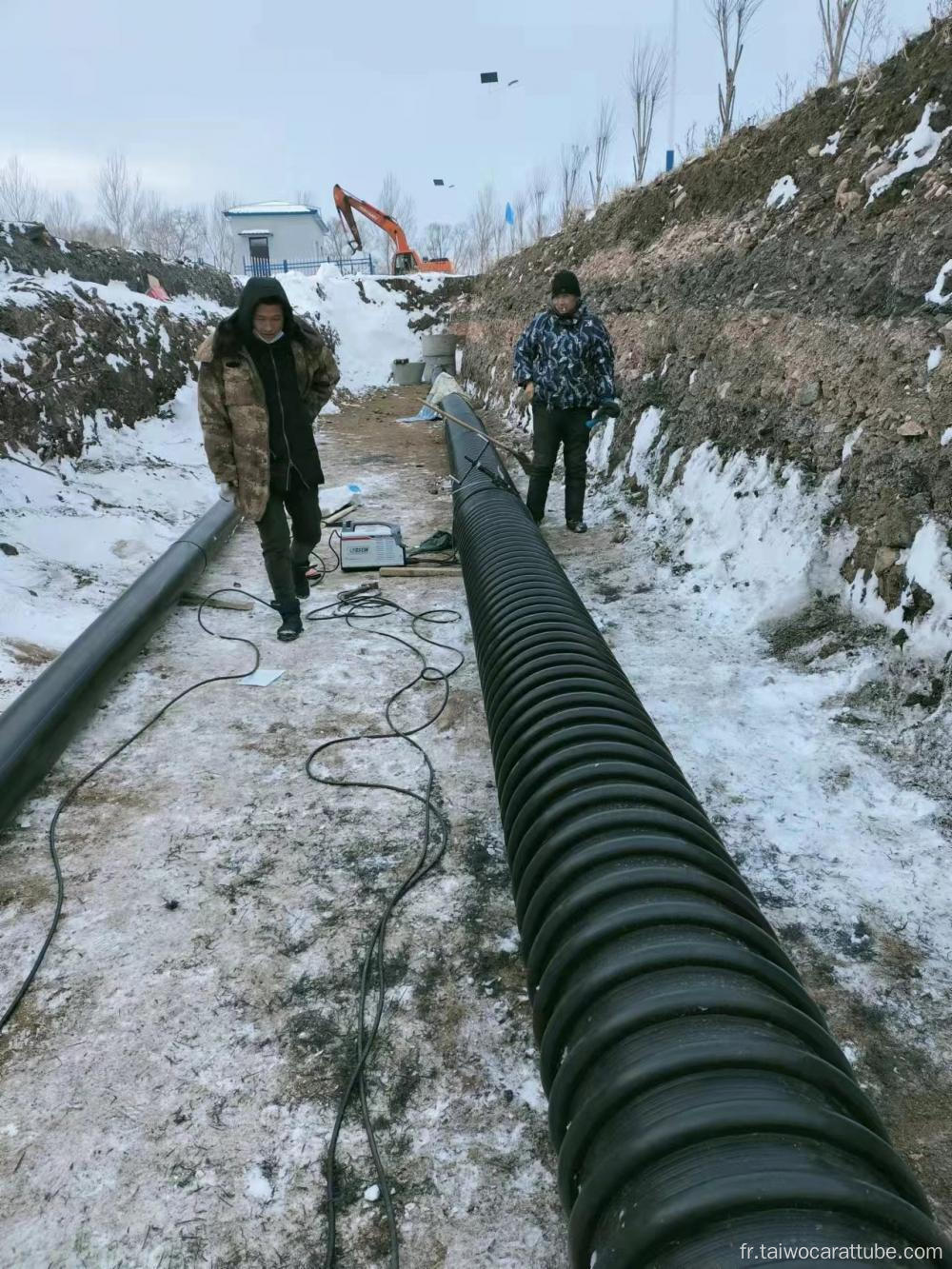 HDPE Structure d'enroulement mural tuyau renforcé de tuyau krah