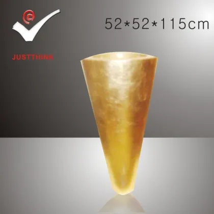 resin golden vases