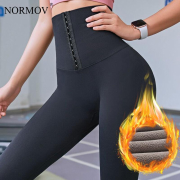 NORMOV Warm Thick Women Leggings Winter High Waist Push Up Leggings For Women Black Compression Elastic Legging