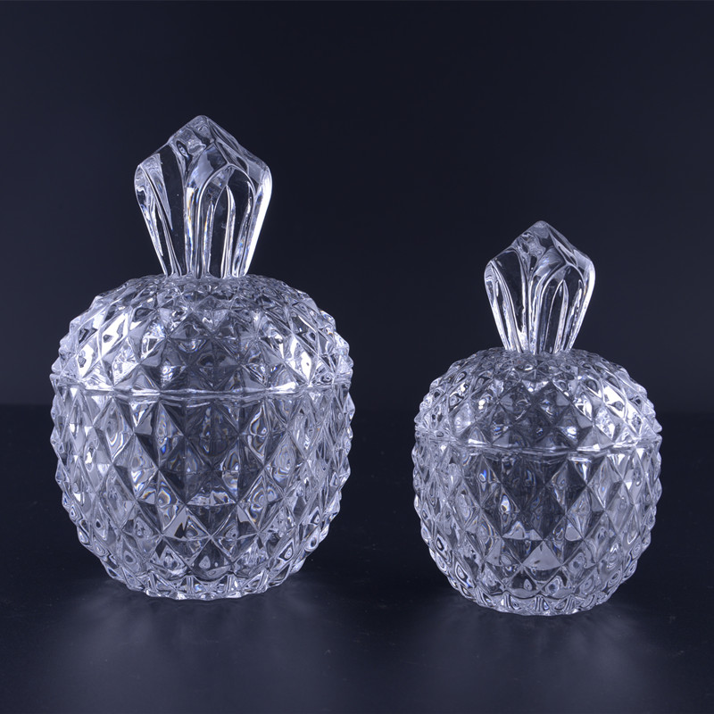 Br 1802pineapple Shape Wholesale Hot Selling Glass Candy Jar