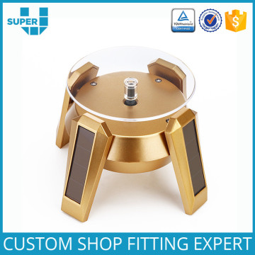 Retail Store Fixtures Led Light Rotating Turntable Exhibition Jewelry Display Stand