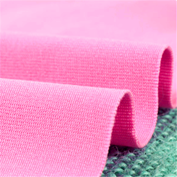 Light Pink Four-side Stretch Knitted Polyester Girls Fabric