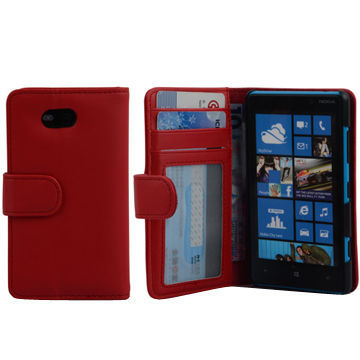 PU/Genuine Leather Case for Nokia Lumia 820, Cell Phone Case