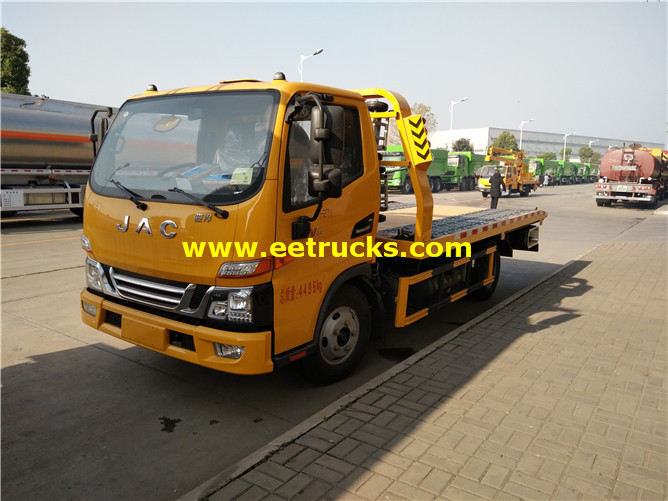 4ton JAC Flatbed Car Towing Vehicles