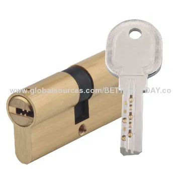 Euro profile brass KABA computer cylinder 2-line/14-pin mortise door handle lock, high security