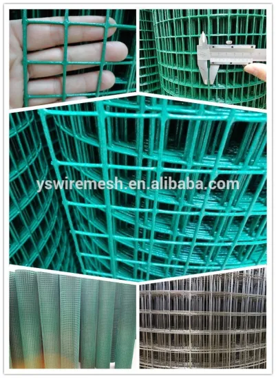 pvc coated green color 1x1 welded wire mesh