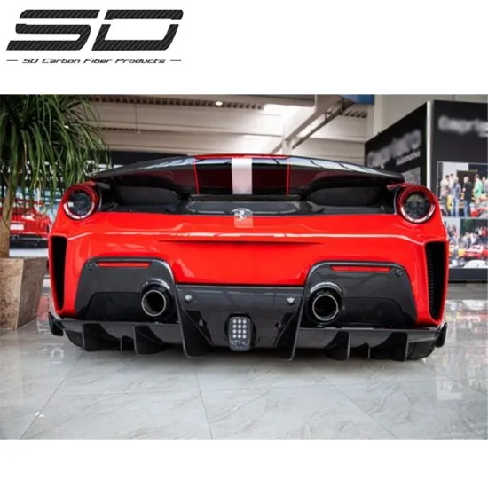 High Quality Carbon Fiber Rear Diffuser for Ferrari F8 Body Kit OEM