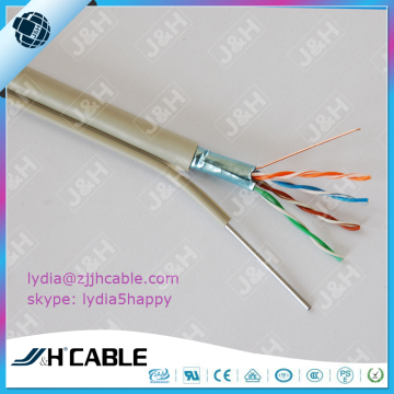 100% fluke tested CAT5E FTP with messenger Lan Cable/communication cable from China