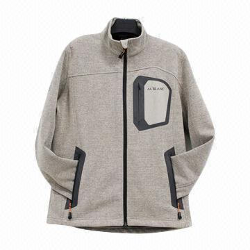 Soft-shell jackets, made of fleece, TPU, anti-pilling back and cation spandex/polyester