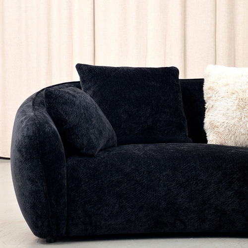 Sofa Fabrik Chenille Lengkung Moden