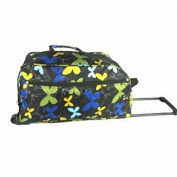Simple Printed Trolley Bag, Made of 600D Polyester, Size 20"