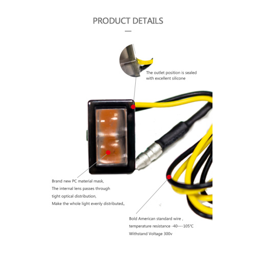 મીની ટર્ન સિગ્નલ એલઇડી લાઇટ મોટરસાયકલ સૂચક સીએનસી એલ્યુમિનિયમ હાઉસિંગ સાથે