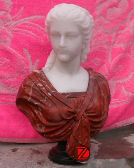 Marble girl bust sculpture
