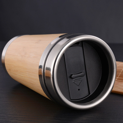 Steel Lid Bamboo Mug