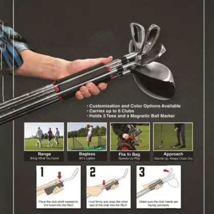 6 Slots Golf Clubs Stand Holder Upright Standing Golf Clubs Organizer Arrangement Container Stand Lightweight Golf Clubs Holder