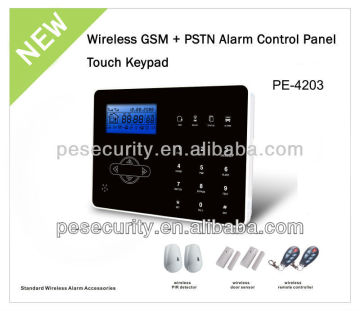 Apple Style!!! LCD Touch Keypad GSM Alarm, GSM Home Alarm System, Wireless GSM Alarm