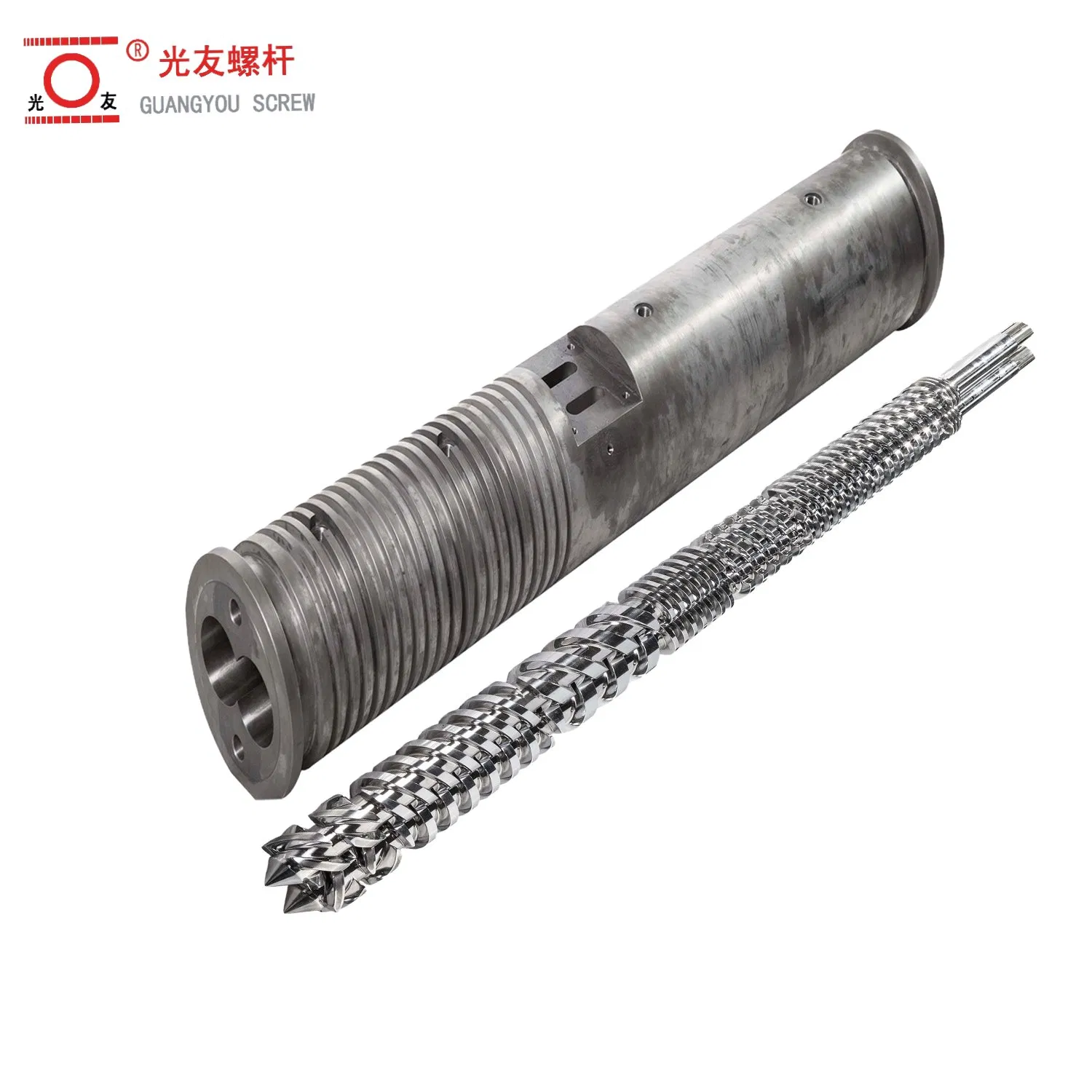 Bimetallic Parallel Twin Screw at Barrel na may Inner Sleeve Para sa PVC Pipe Profile Sheet