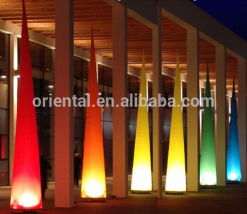 Inflatable advertising pillar, outdoor advertising cone, with remote control colorful LED light
