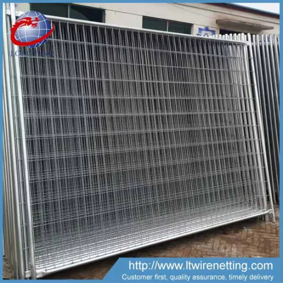 2.1mX2.4m Removable temporary picket fence stands concrete