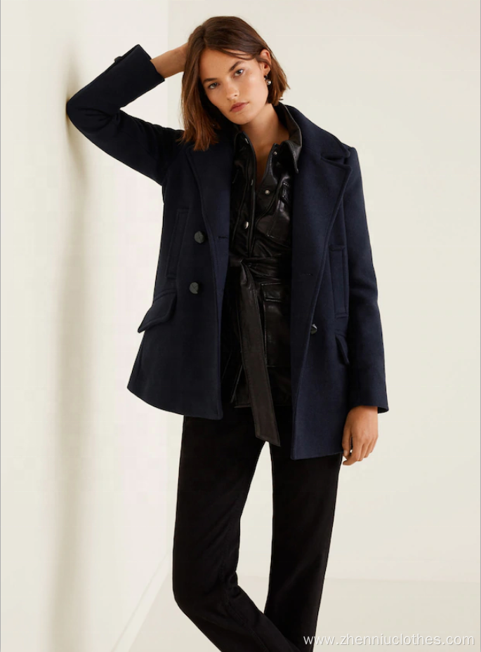 Young Ladies Regular Slim Fake Wool Coat