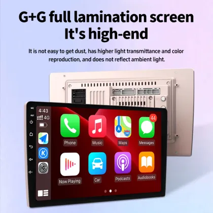 ROTISS 2GB+32GB Car Touch Screen with CarPlay, Android Auto, 1280x800 Resolution