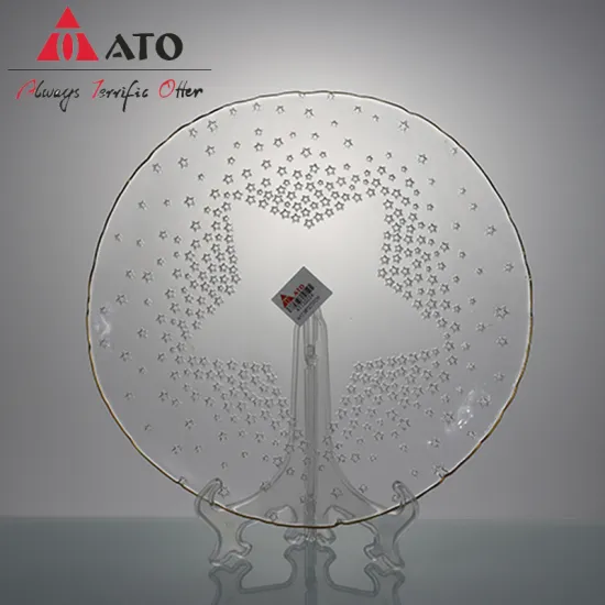 ATO Clear Glass Plate decorative glass charger plates