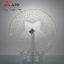 ATO Clear Glass Plate Dekorative Glaslade den Ladeplatten