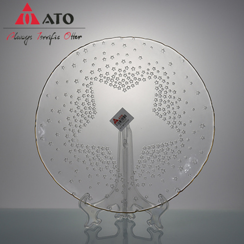 ATO Clear Glass Plate decorative glass charger plates