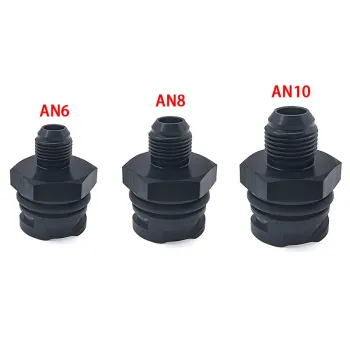 Billet Black Aluminum Valve Cover Oil Cap w/-10AN 8AN 6AN Fitting for LS LSX LS1 LS2 LS3 LS6 LS7