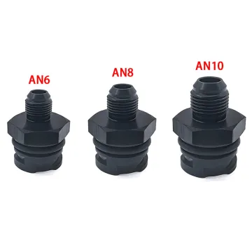 Billet Black Aluminum Valve Cover Oil Cap w/-10AN 8AN 6AN Fitting for LS LSX LS1 LS2 LS3 LS6 LS7