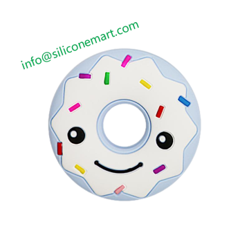 Wholesale Food Grade Silicone Baby Teethers Donut Toy Chewable Teething Toys