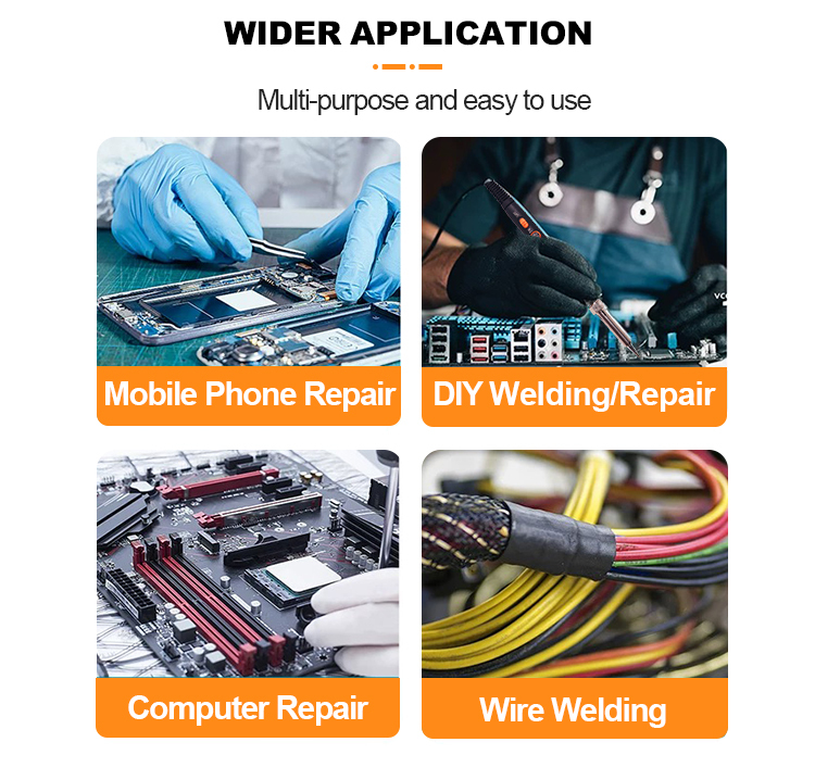 60W Electric Repair Tools Kit: Adjustable Temperature Soldering Iron & Circuit Board Welding Repair Set