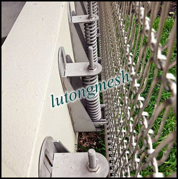 stainless steel diamond mesh, stainless steel chain conveyor belt mesh for buildings decoration
