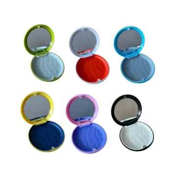 Retainer Case with Built-in Mirror with Magnetic Closure