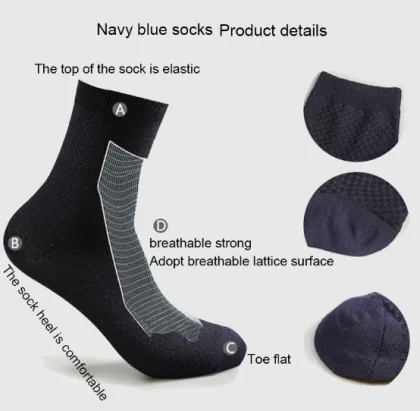 Wholesale Custom Logo Bamboo Fiber Crew Socks - Black & White Unisex Work Socks with Box