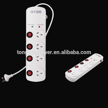 high quality surge protector/australian standard saa overload protector power strip / fire-resisting SAA standard power board