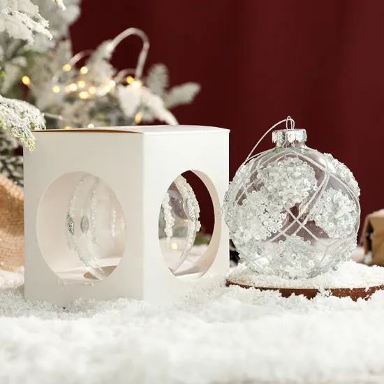 Glass transparent Christmas ball