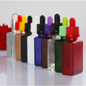 30ml colorful glass square dropper bottles