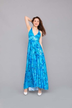 Women's V Neck Beachwear Long Cover up Dress