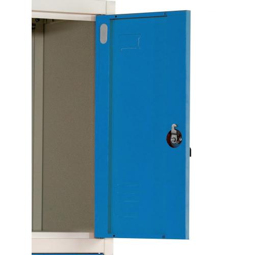 Triple Tier Staff Locker 12 Compartment Blue