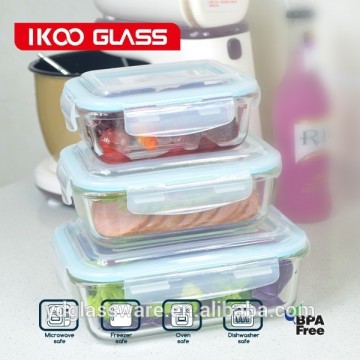 3pcs food container set / glass food storage box / microwave container set