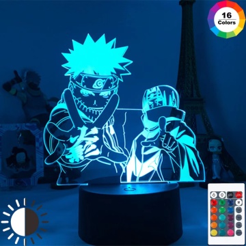 Wholesale 3D Illusion Table Lamp: Anime Naruto Multicolor Acrylic Night Light for Kids' Bedroom