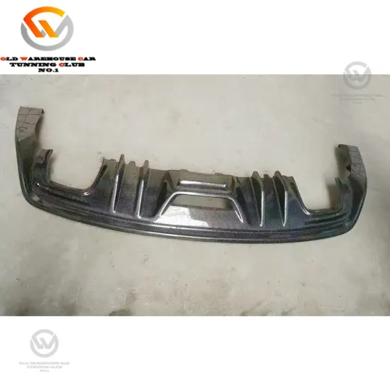 2015 Mustang KT Style Rear Bumper Under Diffuser Lip - Carbon Fiber